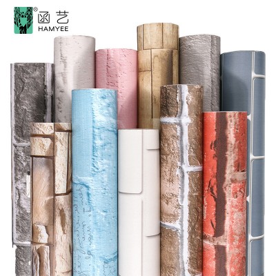 Factory Supply Textured Brick Stone Home Interior Decorative Wallpaper