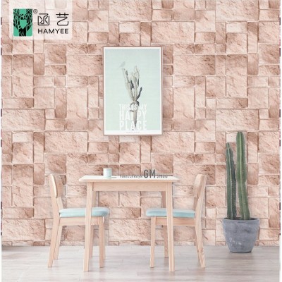 Fashion Peel and Stick Wallpaper Waterproof Decor Sticker Brick Stone