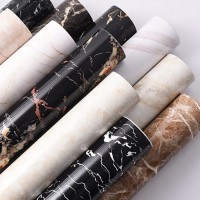 Amazon Hot Sell 60x200cm Self Adhesive PVC Marble Wall Paper Wallpaper Covering